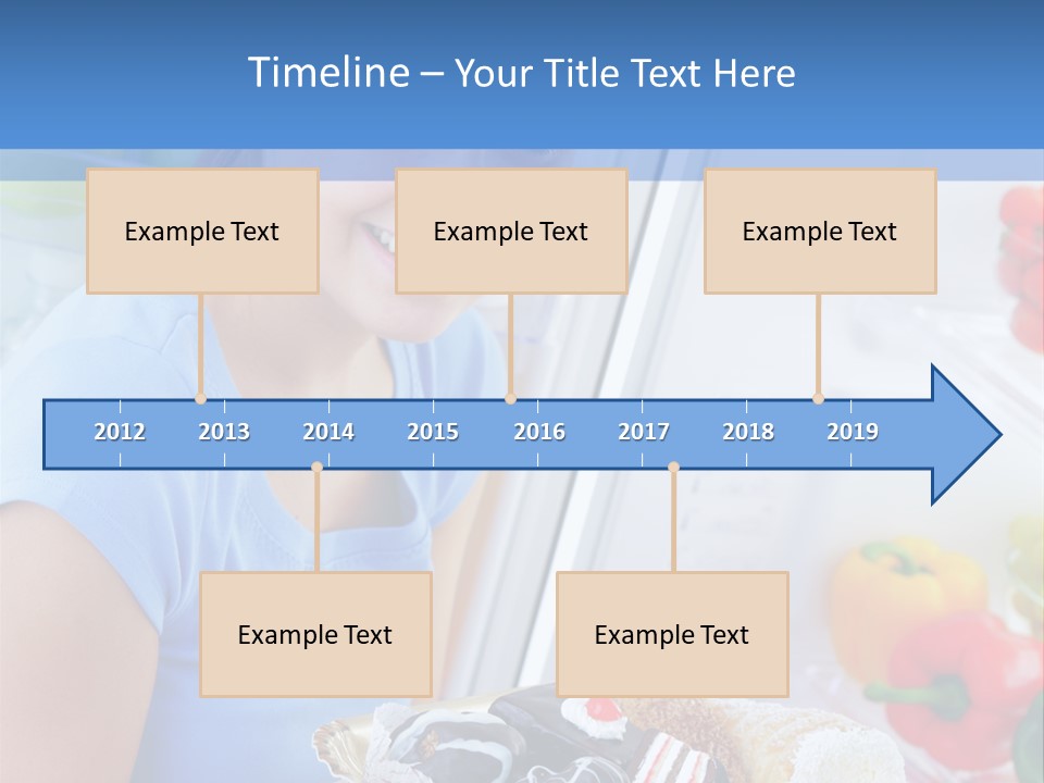 Young Woman Kitchen Home PowerPoint Template