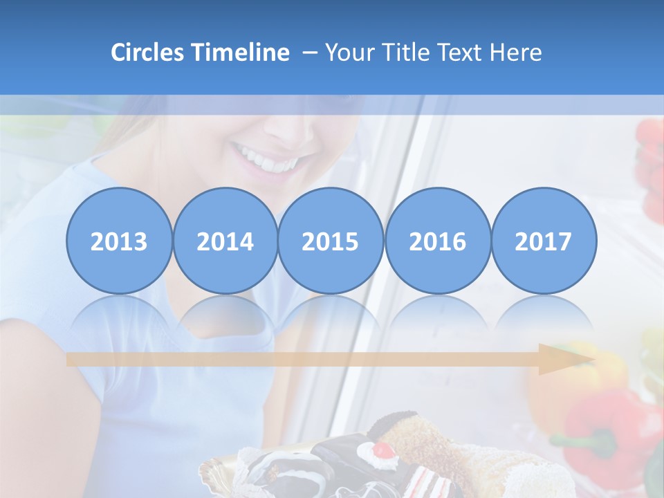 Young Woman Kitchen Home PowerPoint Template