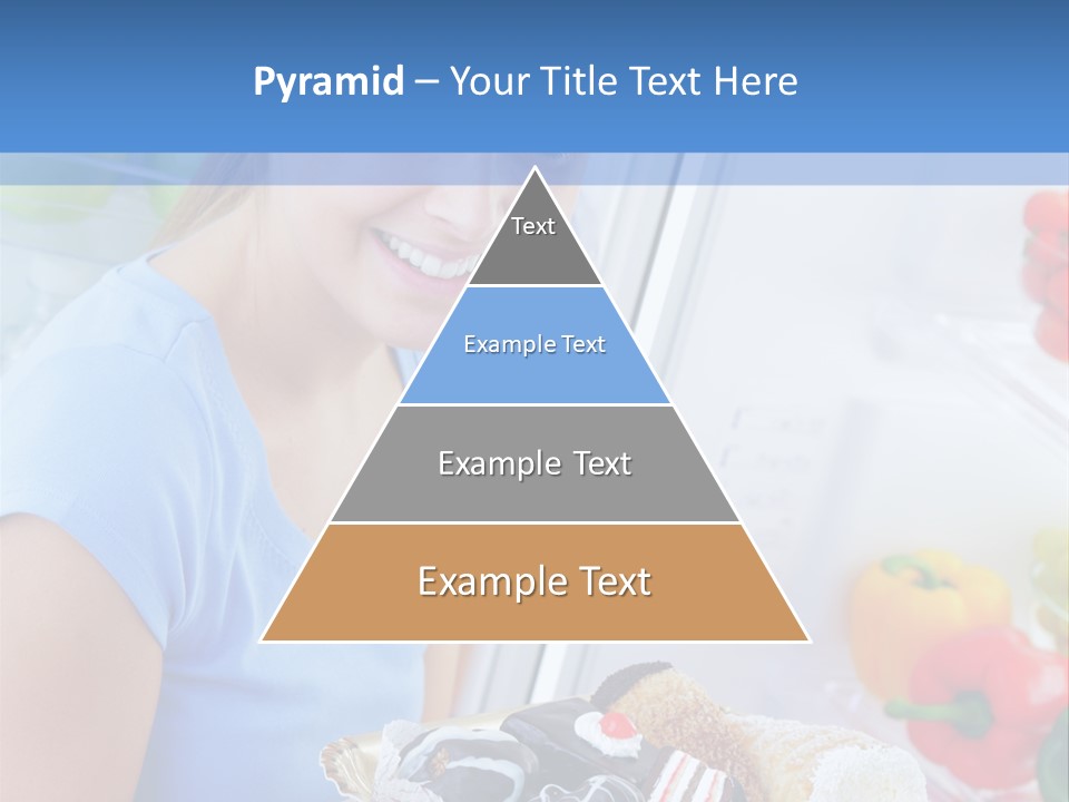 Young Woman Kitchen Home PowerPoint Template