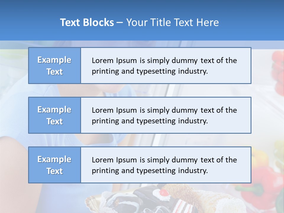 Young Woman Kitchen Home PowerPoint Template