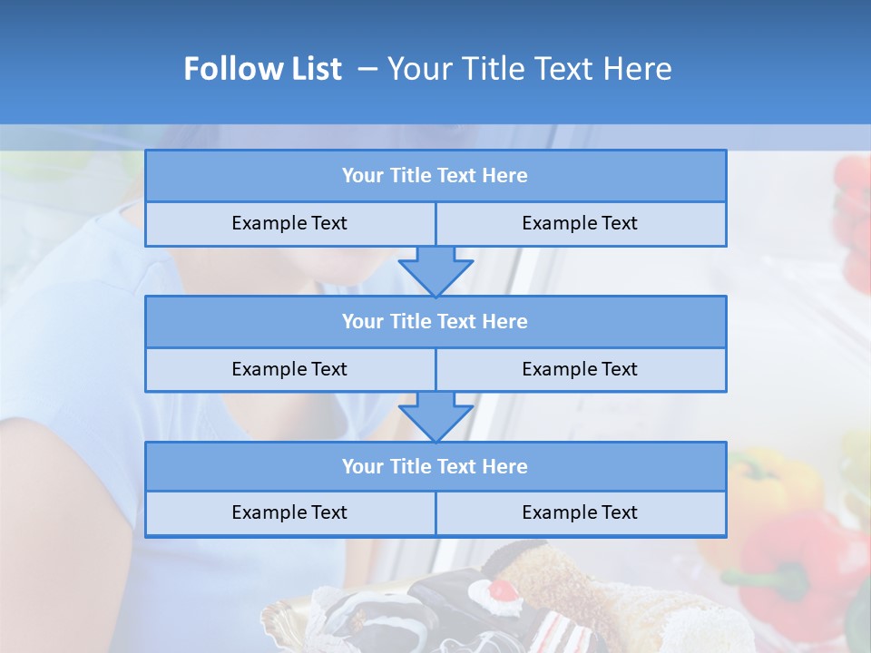 Young Woman Kitchen Home PowerPoint Template