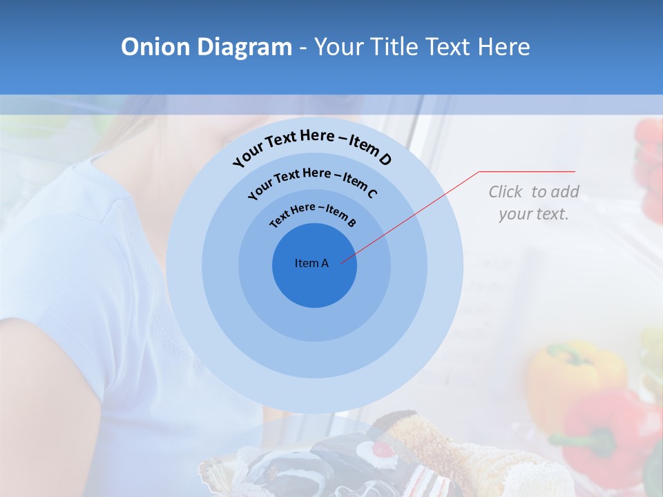 Young Woman Kitchen Home PowerPoint Template