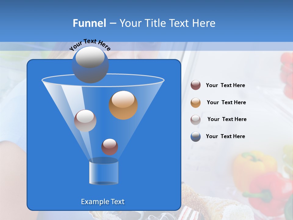 Young Woman Kitchen Home PowerPoint Template