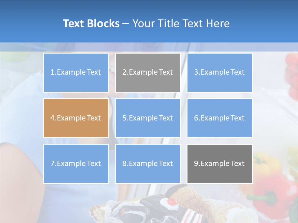 Young Woman Kitchen Home PowerPoint Template