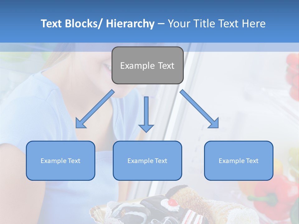 Young Woman Kitchen Home PowerPoint Template