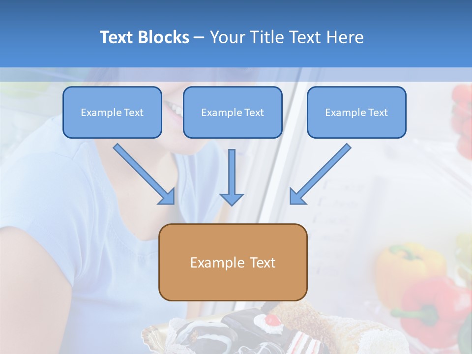 Young Woman Kitchen Home PowerPoint Template