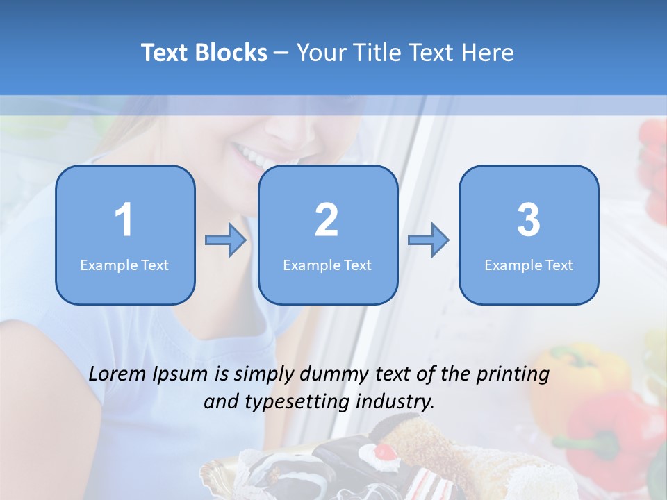 Young Woman Kitchen Home PowerPoint Template