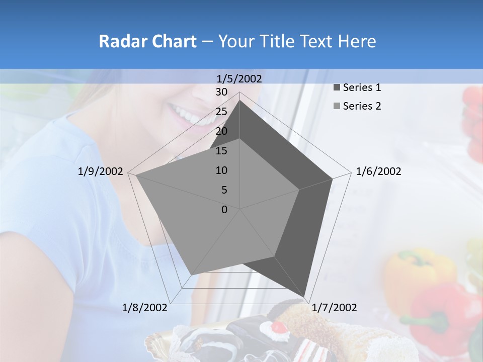 Young Woman Kitchen Home PowerPoint Template