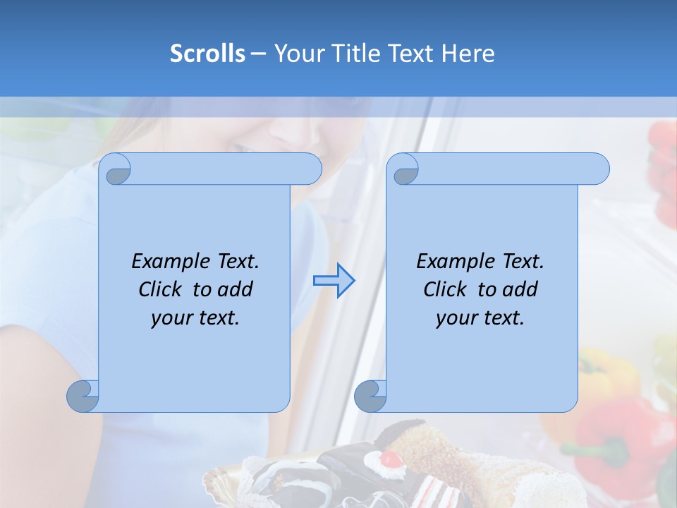 Young Woman Kitchen Home PowerPoint Template
