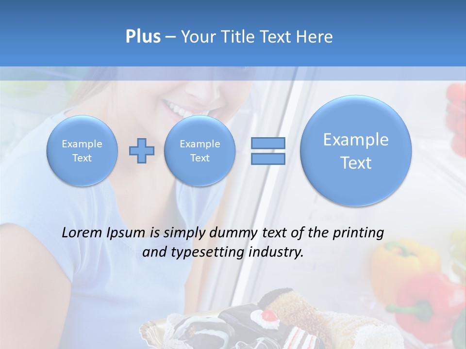 Young Woman Kitchen Home PowerPoint Template