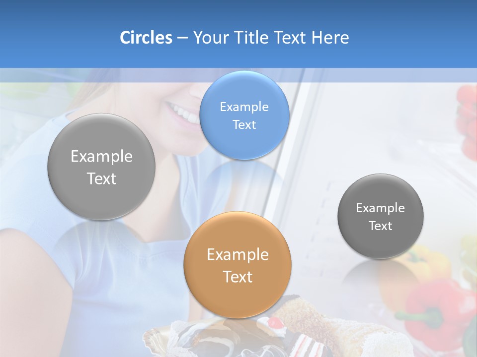 Young Woman Kitchen Home PowerPoint Template