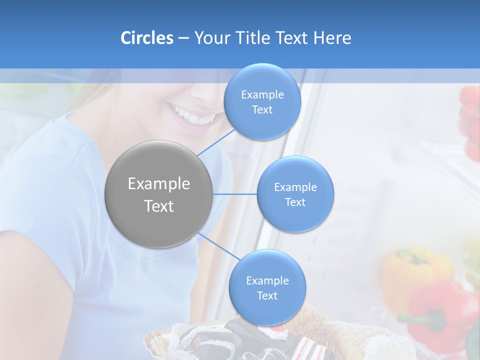 Young Woman Kitchen Home PowerPoint Template