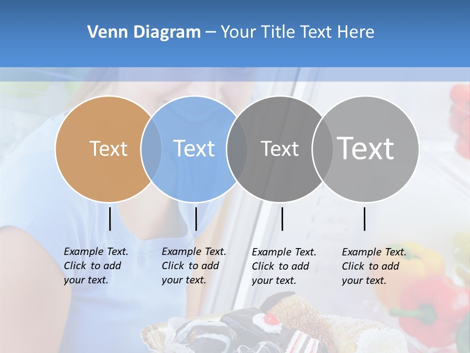 Young Woman Kitchen Home PowerPoint Template