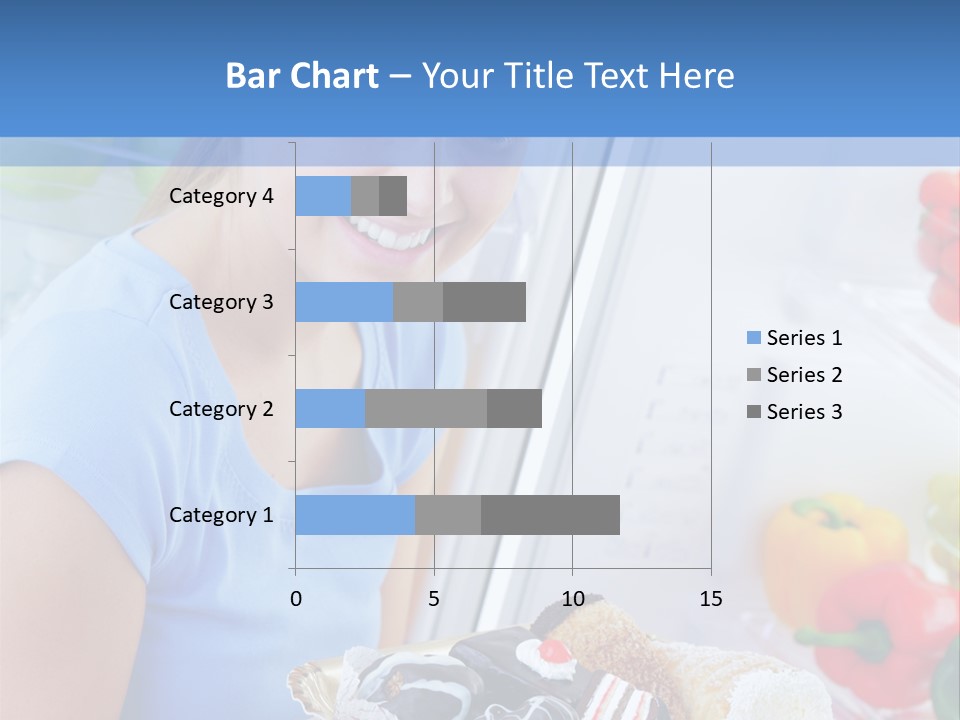 Young Woman Kitchen Home PowerPoint Template