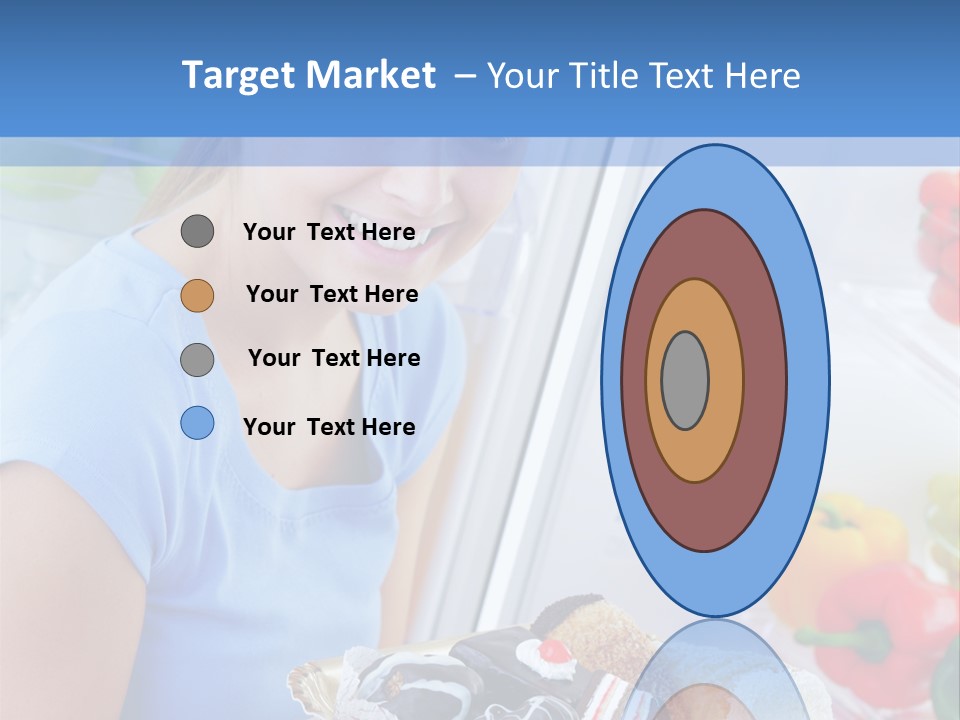 Young Woman Kitchen Home PowerPoint Template