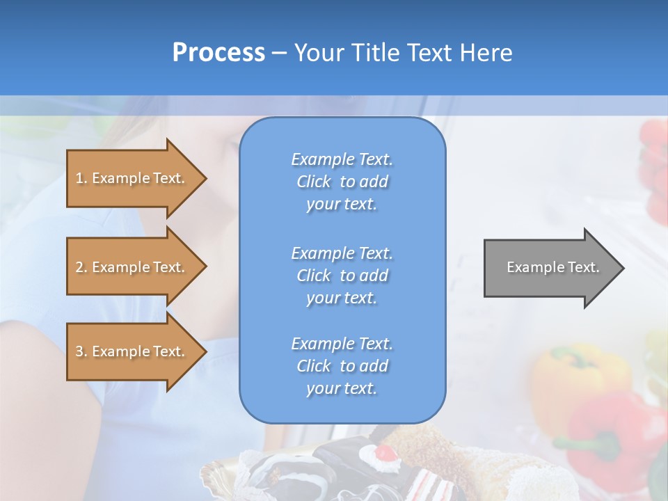 Young Woman Kitchen Home PowerPoint Template