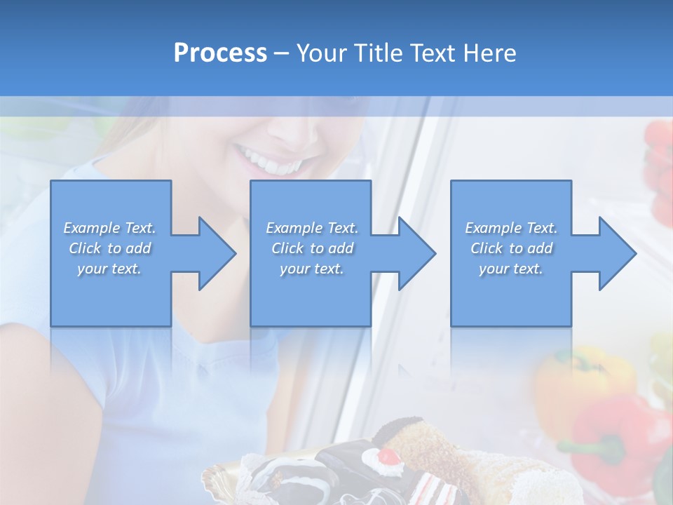 Young Woman Kitchen Home PowerPoint Template