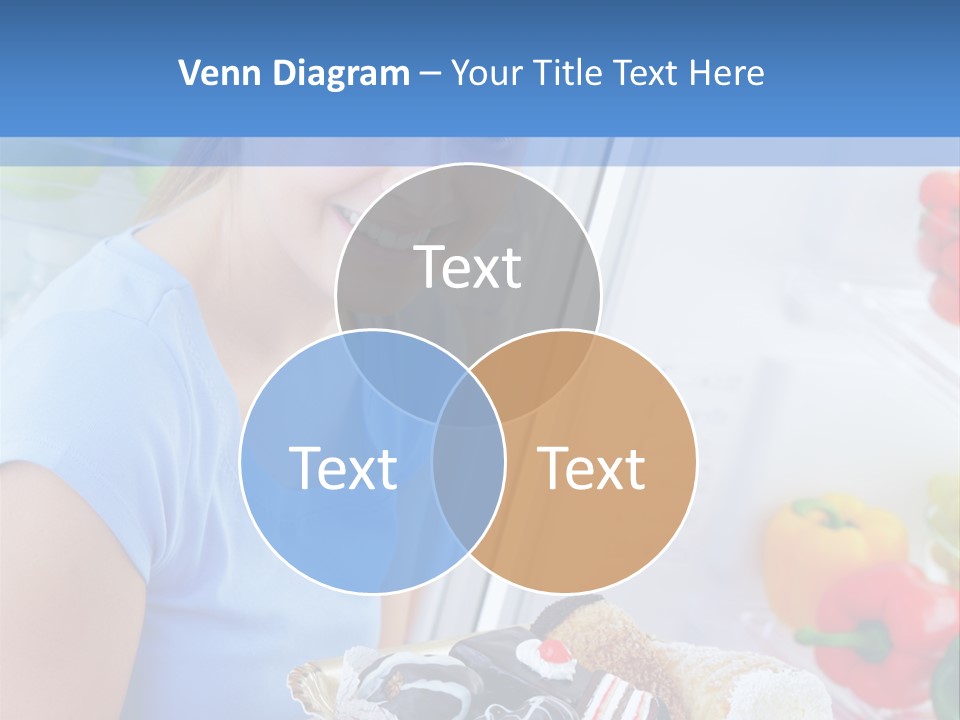 Young Woman Kitchen Home PowerPoint Template