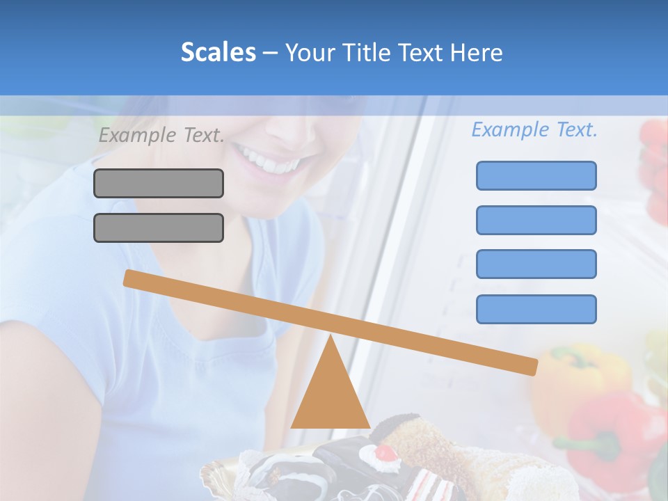 Young Woman Kitchen Home PowerPoint Template