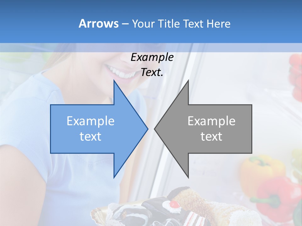 Young Woman Kitchen Home PowerPoint Template