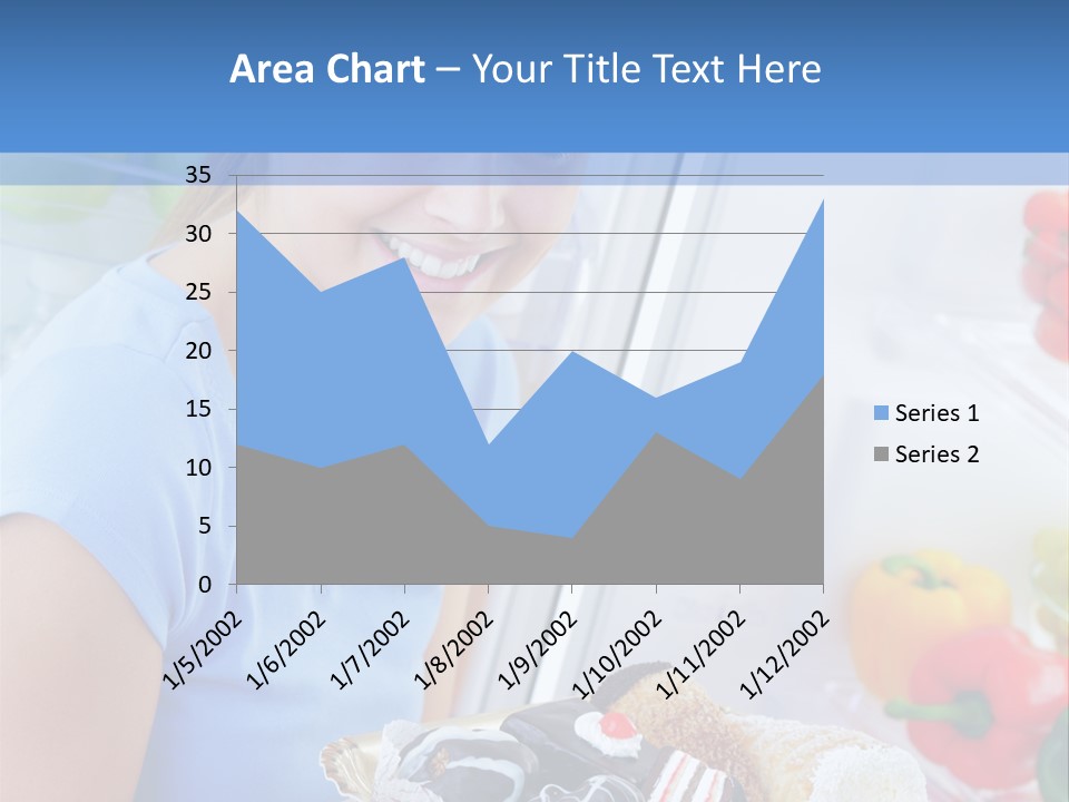 Young Woman Kitchen Home PowerPoint Template