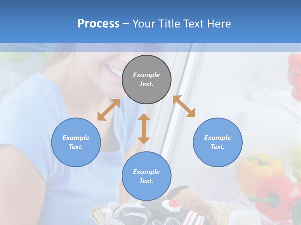 Young Woman Kitchen Home PowerPoint Template