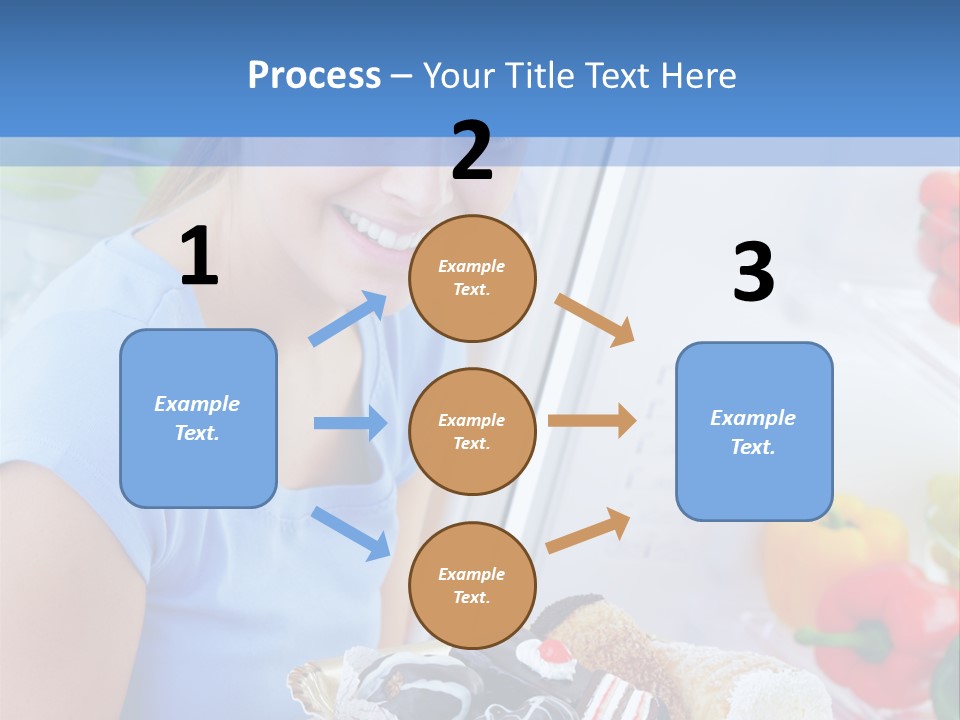 Young Woman Kitchen Home PowerPoint Template