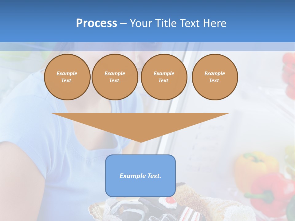 Young Woman Kitchen Home PowerPoint Template