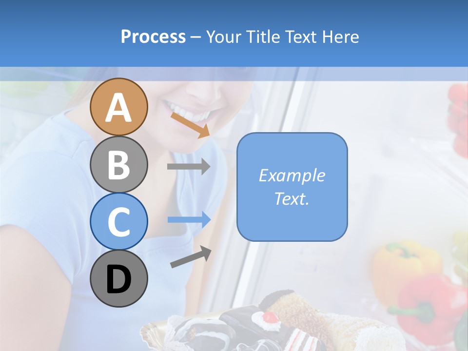 Young Woman Kitchen Home PowerPoint Template