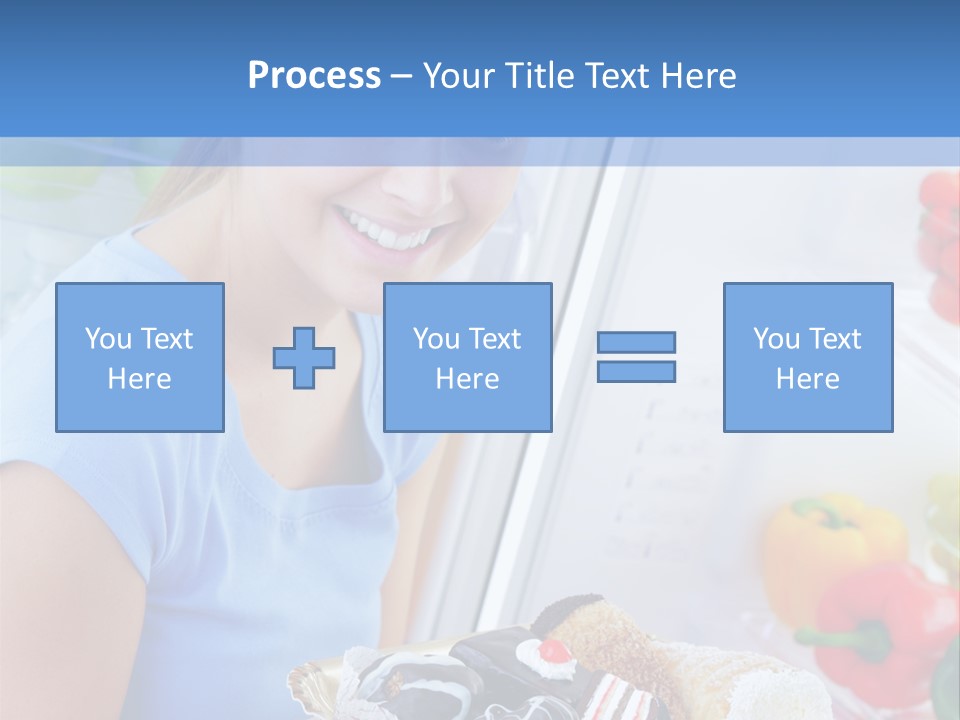 Young Woman Kitchen Home PowerPoint Template