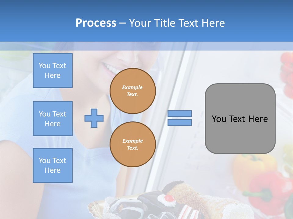 Young Woman Kitchen Home PowerPoint Template
