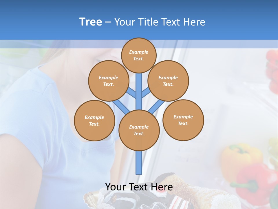 Young Woman Kitchen Home PowerPoint Template