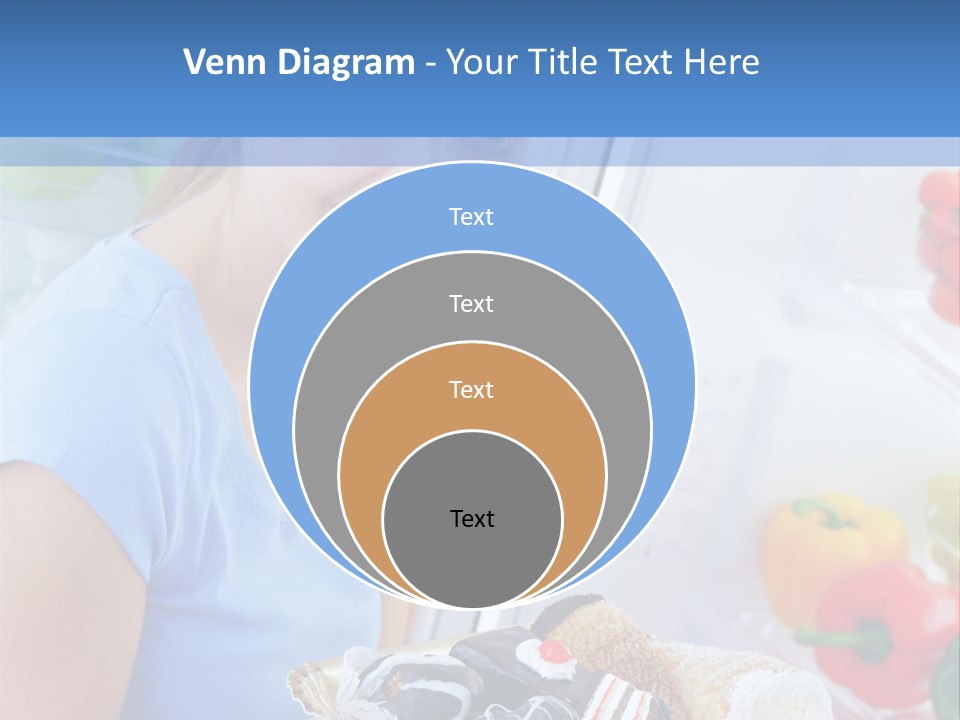 Young Woman Kitchen Home PowerPoint Template