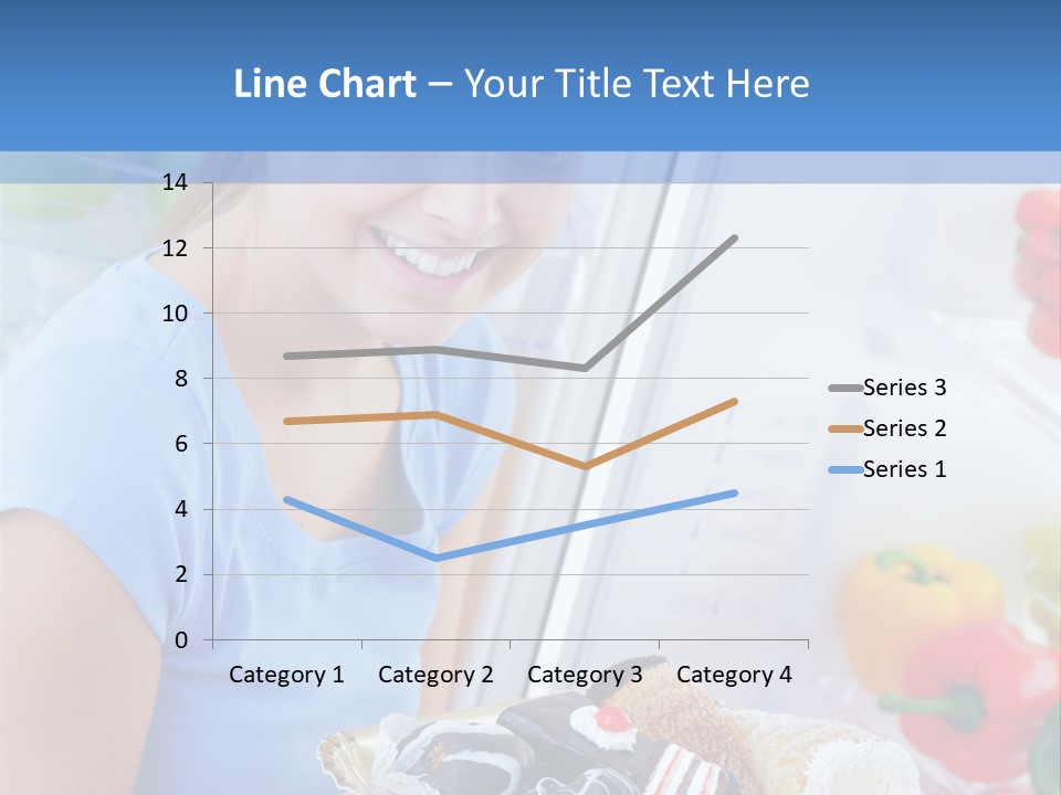 Young Woman Kitchen Home PowerPoint Template