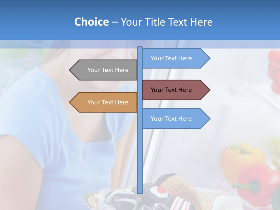 Young Woman Kitchen Home PowerPoint Template