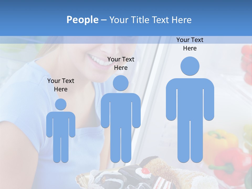 Young Woman Kitchen Home PowerPoint Template