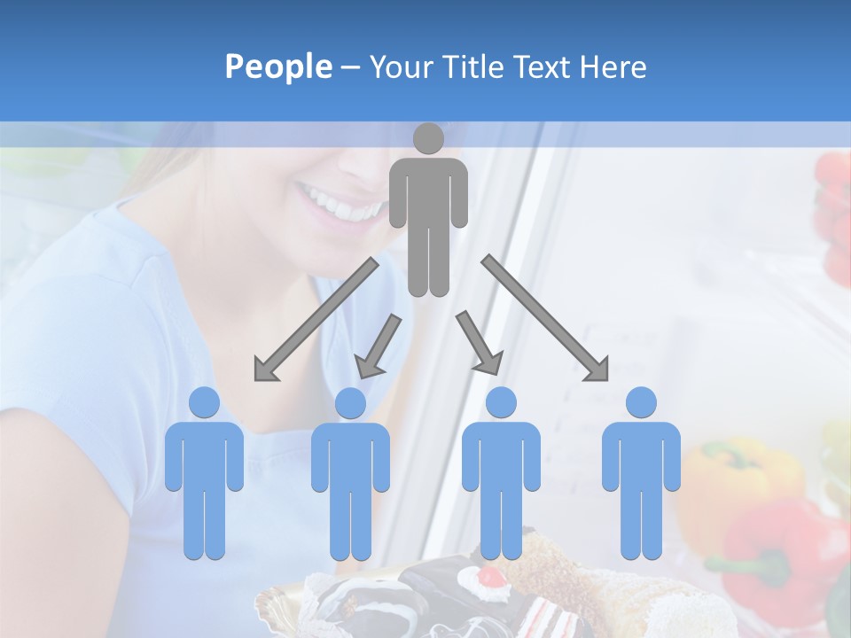 Young Woman Kitchen Home PowerPoint Template