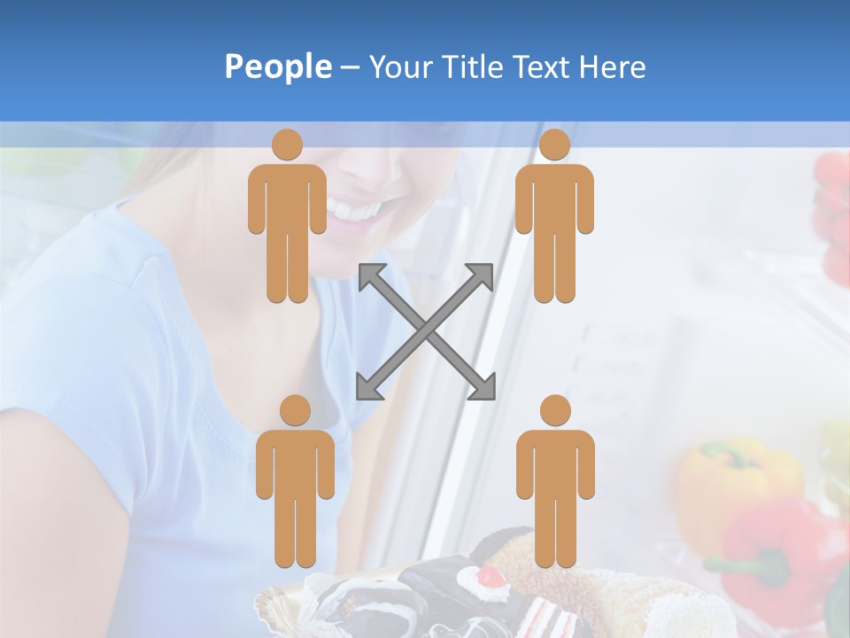 Young Woman Kitchen Home PowerPoint Template