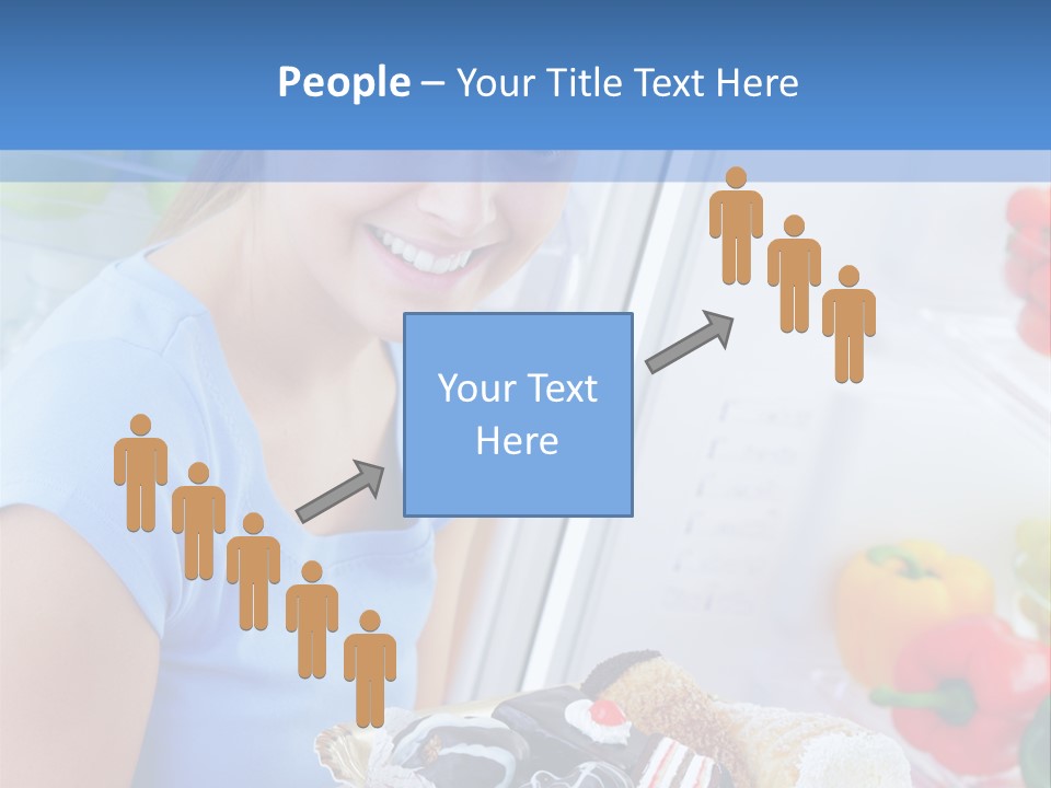 Young Woman Kitchen Home PowerPoint Template