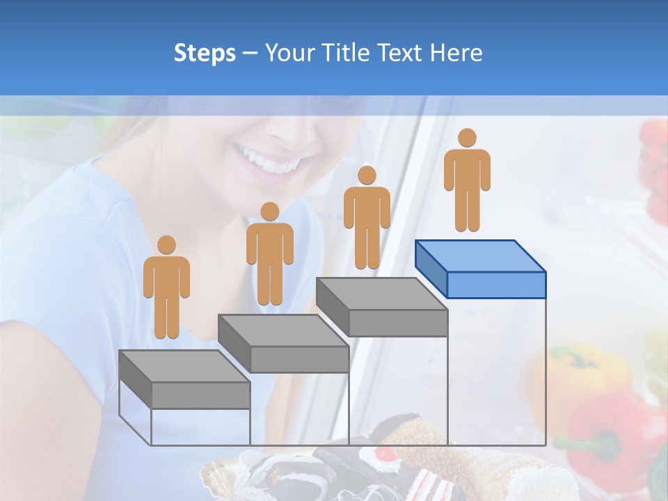 Young Woman Kitchen Home PowerPoint Template