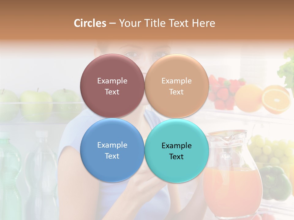 Girl Smiling Strawberries PowerPoint Template