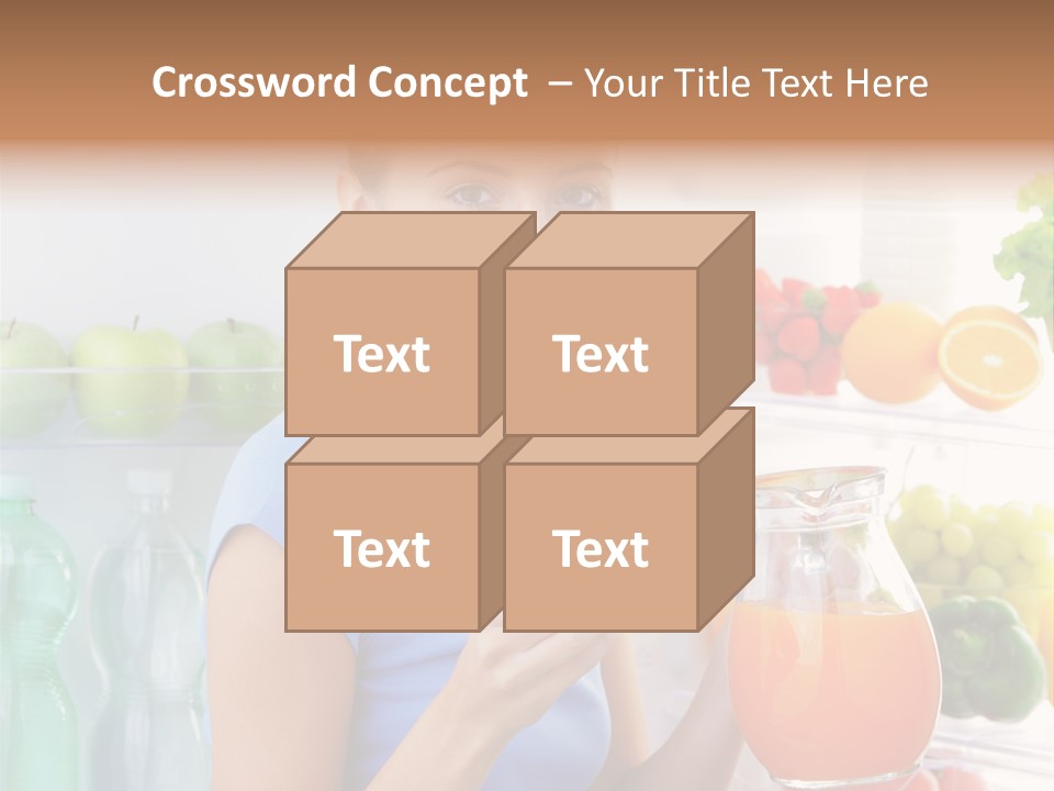 Girl Smiling Strawberries PowerPoint Template