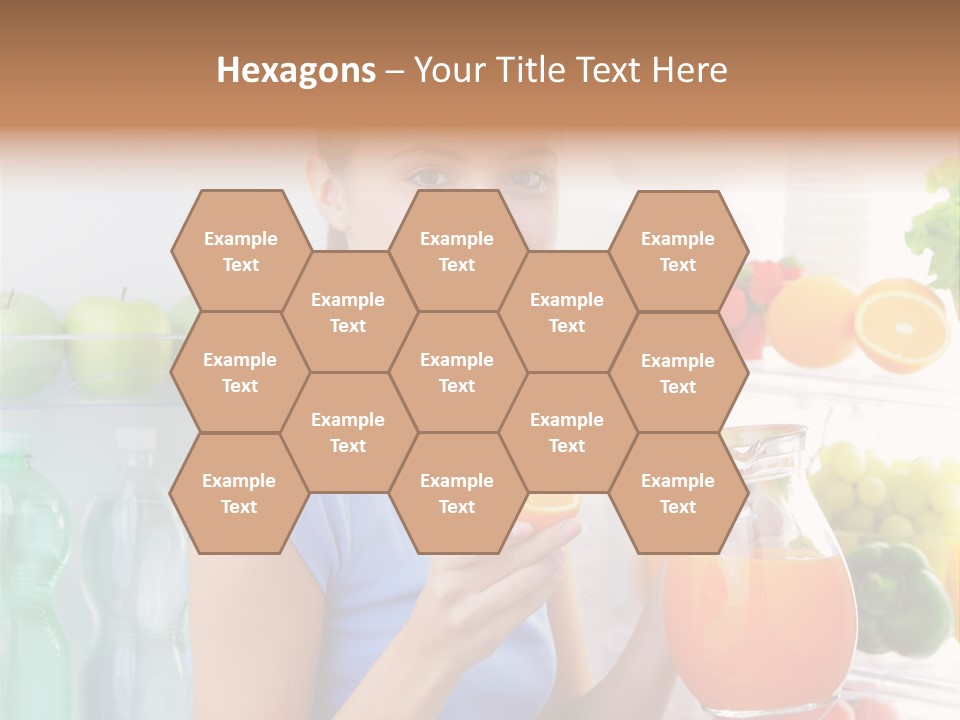 Girl Smiling Strawberries PowerPoint Template