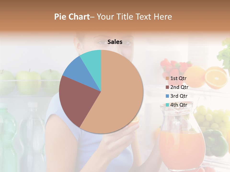 Girl Smiling Strawberries PowerPoint Template