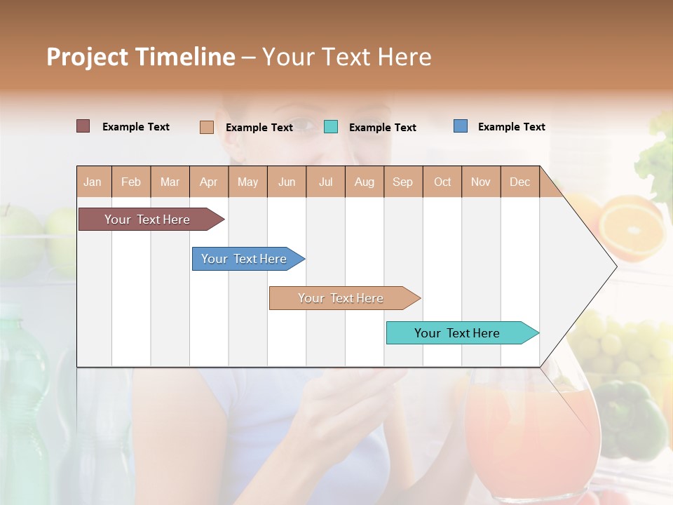 Girl Smiling Strawberries PowerPoint Template