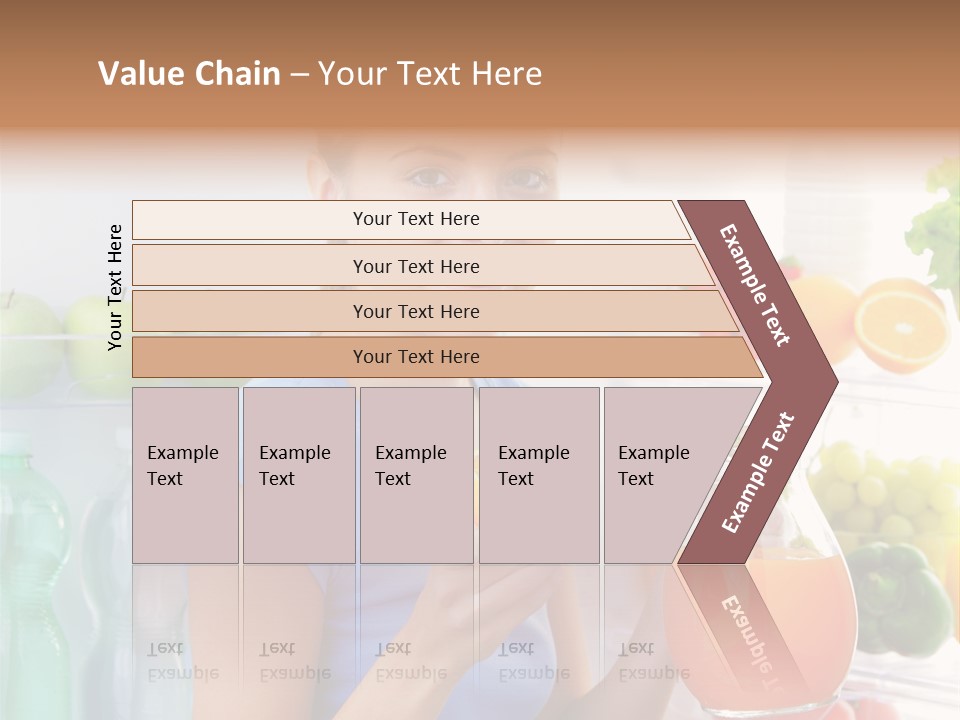 Girl Smiling Strawberries PowerPoint Template