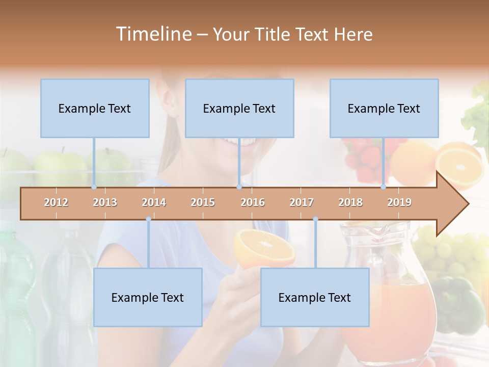 Girl Smiling Strawberries PowerPoint Template