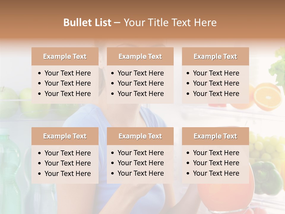 Girl Smiling Strawberries PowerPoint Template