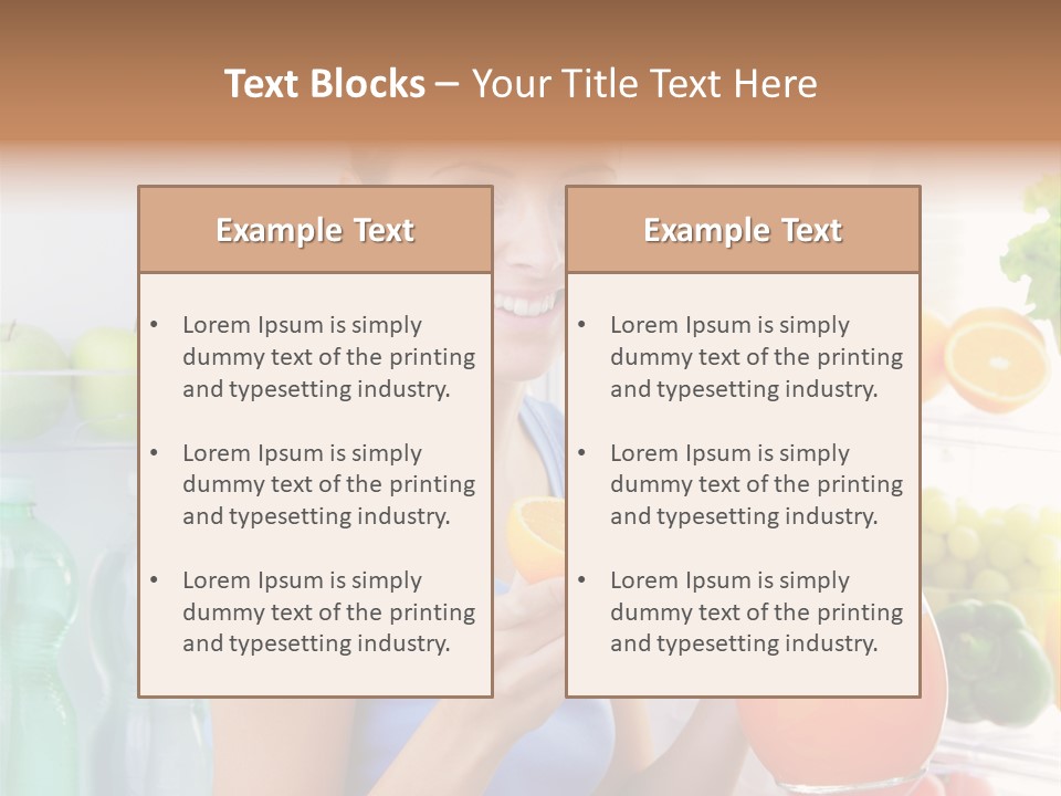Girl Smiling Strawberries PowerPoint Template