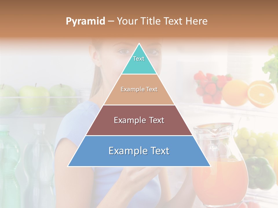 Girl Smiling Strawberries PowerPoint Template